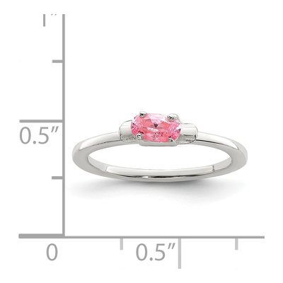 Sterling Silver CZ Girls' Candy Ring – view 5