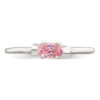 Sterling Silver CZ Girls' Candy Ring – view 6