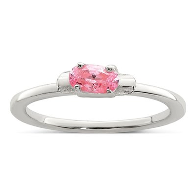 Sterling Silver CZ Girls' Candy Ring