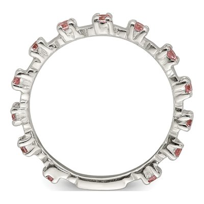 Sterling Silver CZ Girls' Ring – view 3