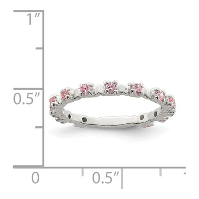 Sterling Silver CZ Girls' Ring – view 5