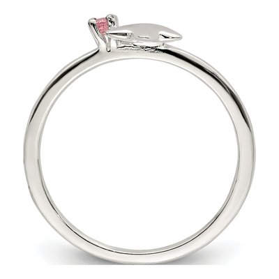 Sterling Silver CZ Girl's Star Ring – view 3