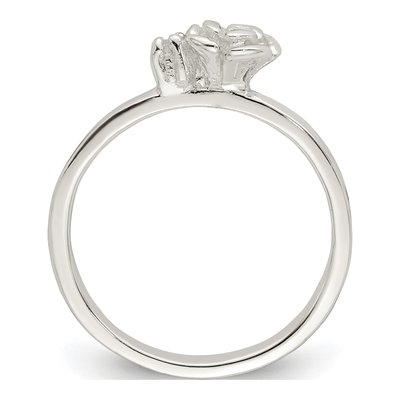 Sterling Silver CZ Kids' Clear Ring – view 3
