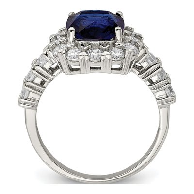 Sterling Silver CZ Glass Ring – view 3