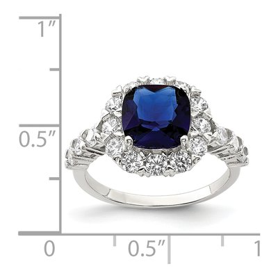 Sterling Silver CZ Glass Ring – view 4