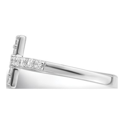 Sterling Silver CZ Cross Toe Ring – view 4