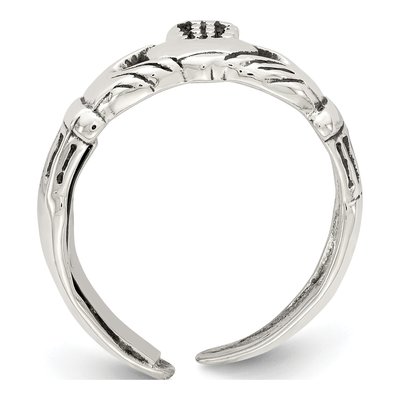 Sterling Silver Claddagh Toe Ring – view 3