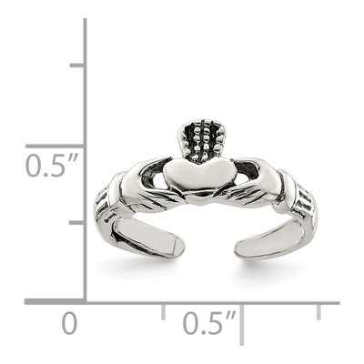 Sterling Silver Claddagh Toe Ring – view 5