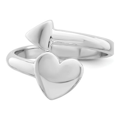 Sterling Silver Heart Arrow Toe Ring – view 6