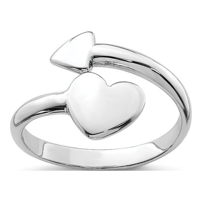 Sterling Silver Heart Arrow Toe Ring