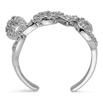 Sterling Silver CZ Love Toe Ring – view 3