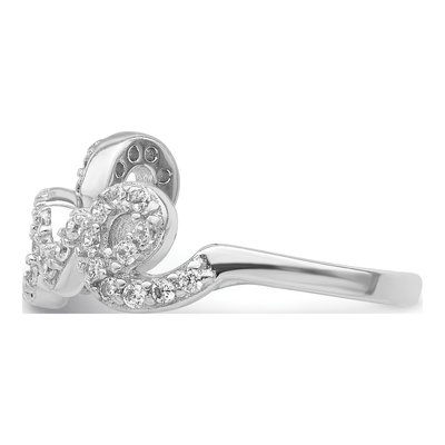 Sterling Silver CZ Love Toe Ring – view 4