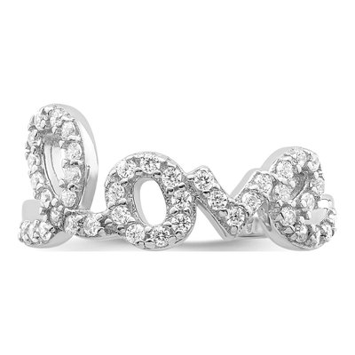 Sterling Silver CZ Love Toe Ring – view 6