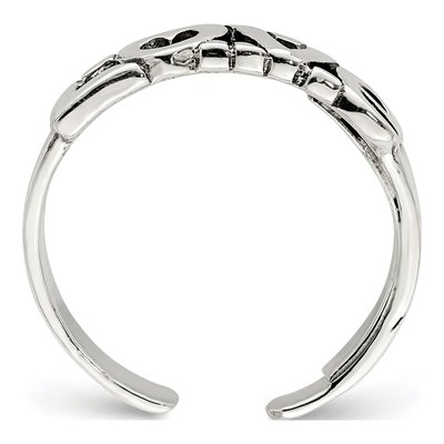 Sterling Silver Antiqued LOVE Toe Ring – view 3