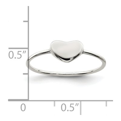 Sterling Silver Heart Ring – view 4