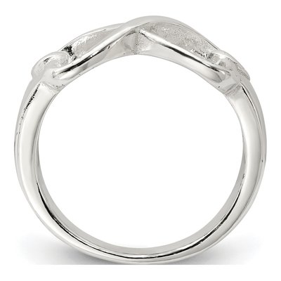 Sterling Silver Heart Infinity Ring – view 3