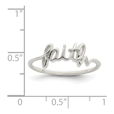 Sterling Silver Faith Ring – view 4