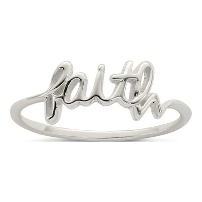 Sterling Silver Faith Ring