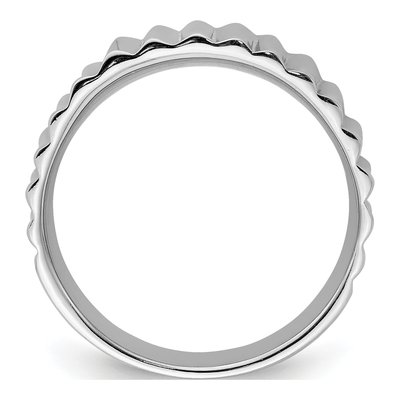 Sterling Silver Ridged Ring – view 3