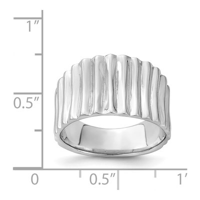 Sterling Silver Ridged Ring – view 4