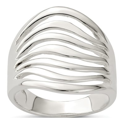 Sterling Silver Wave Ring