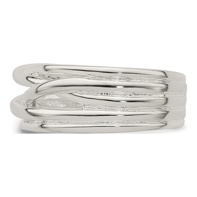 Sterling Silver 6mm 5-Band Intersecting Band – view 4