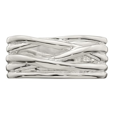 Sterling Silver 6mm 5-Band Intersecting Band – view 6