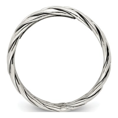 Sterling Silver Weaved Ring – view 3