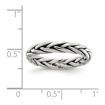 Sterling Silver Weaved Ring – view 4
