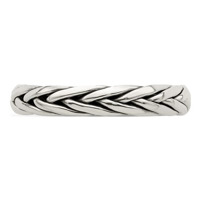 Sterling Silver Weaved Ring – view 5
