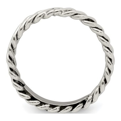 Sterling Silver Weaved Ring – view 3