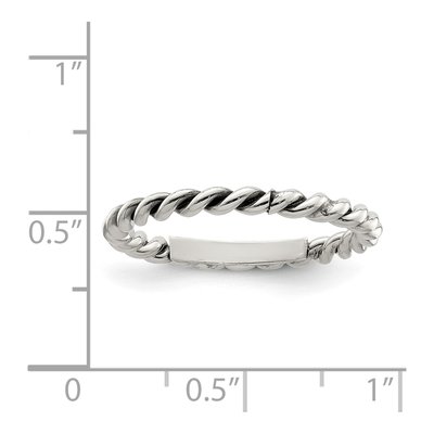 Sterling Silver Antiqued Twisted Ring – view 4