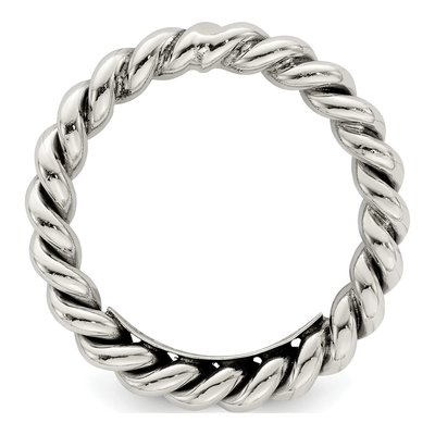 Sterling Silver Antiqued Twisted Ring – view 3
