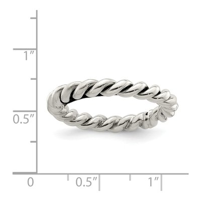 Sterling Silver Antiqued Twisted Ring – view 4