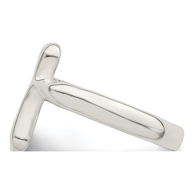 Sterling Silver Tiny Freeform Cross Ring – view 4