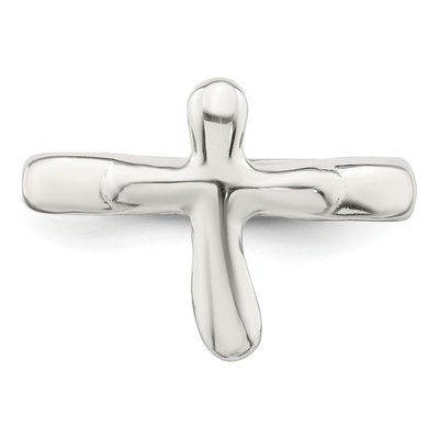 Sterling Silver Tiny Freeform Cross Ring – view 6