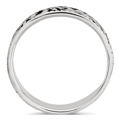 Sterling Silver Antiqued Floral Ring – view 3