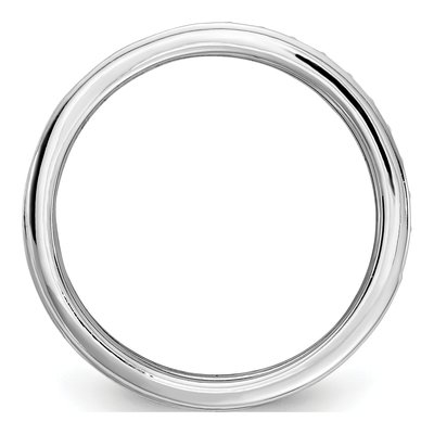 Sterling Silver Enamel & CZ Ring Set of 3 – view 3