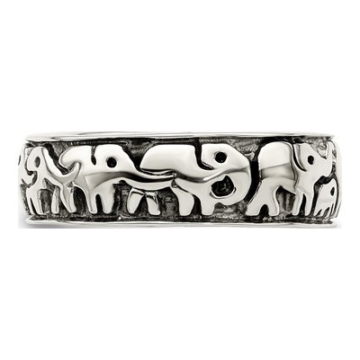 Sterling Silver Elephant Ring – view 4
