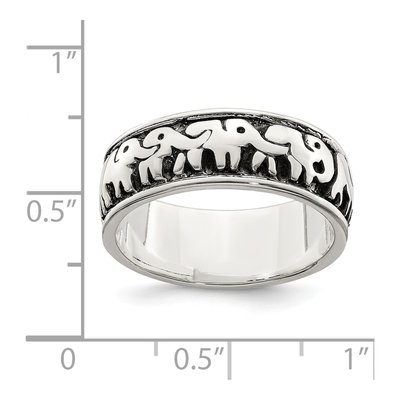 Sterling Silver Elephant Ring – view 5