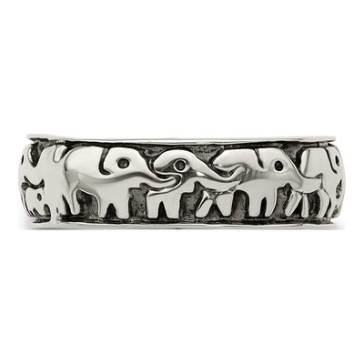 Sterling Silver Elephant Ring – view 6