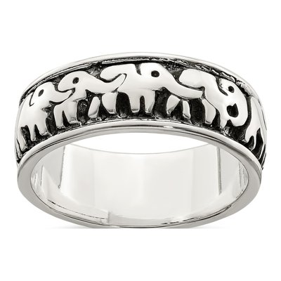 Sterling Silver Elephant Ring