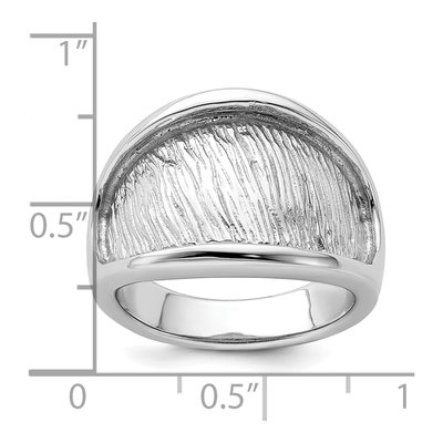 Sterling Silver Textured Ring – view 5
