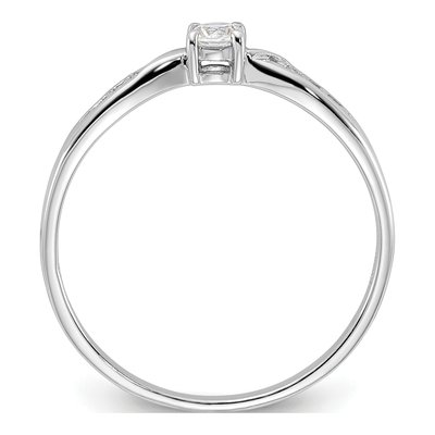 Sterling Silver CZ Promise Ring – view 3