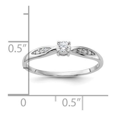 Sterling Silver CZ Promise Ring – view 5