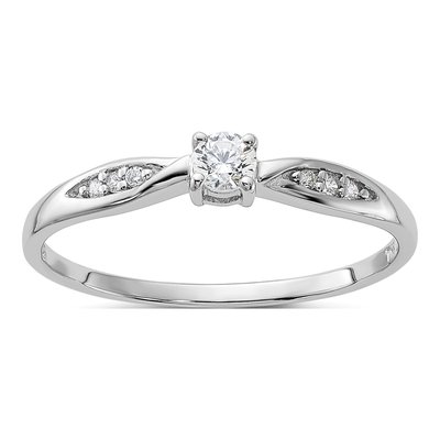 Sterling Silver CZ Promise Ring