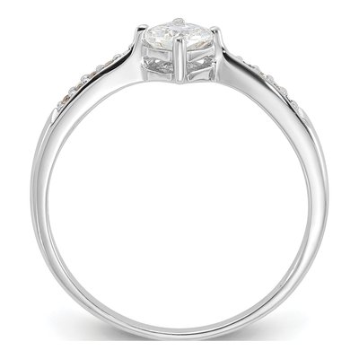 Sterling Silver CZ Square Engagement Ring – view 3