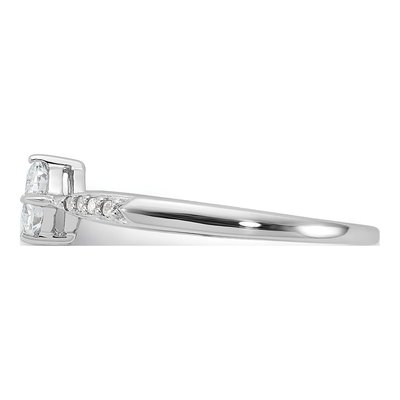 Sterling Silver CZ Square Engagement Ring – view 4