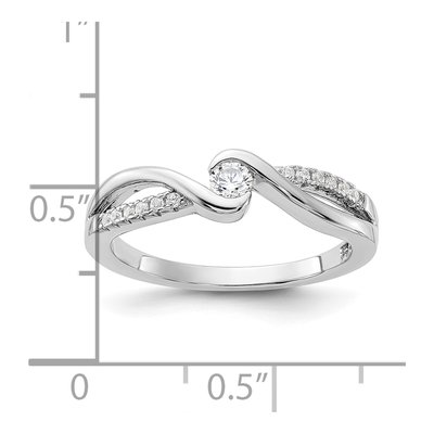 Sterling Silver CZ Promise Ring – view 5