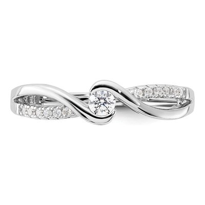 Sterling Silver CZ Promise Ring – view 6